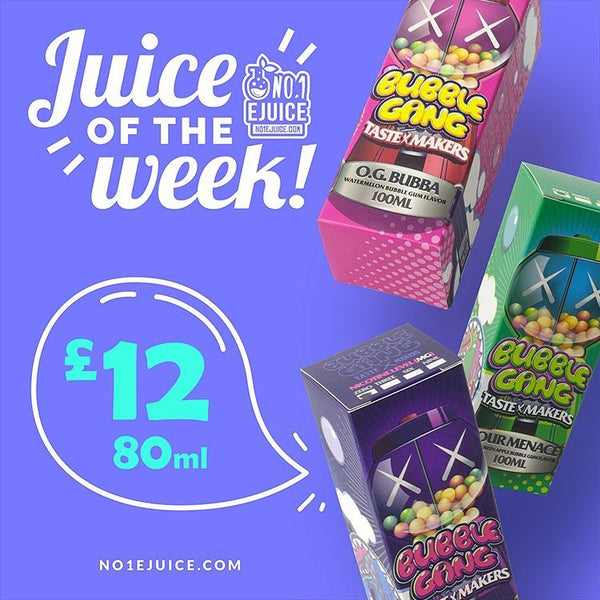Juice of the Week - Bubble Gang | Loco Lola | Jammy Dodger | Carnival| Phat Phog| The Custard Company| Gnome Subohm Tank Unboxing
