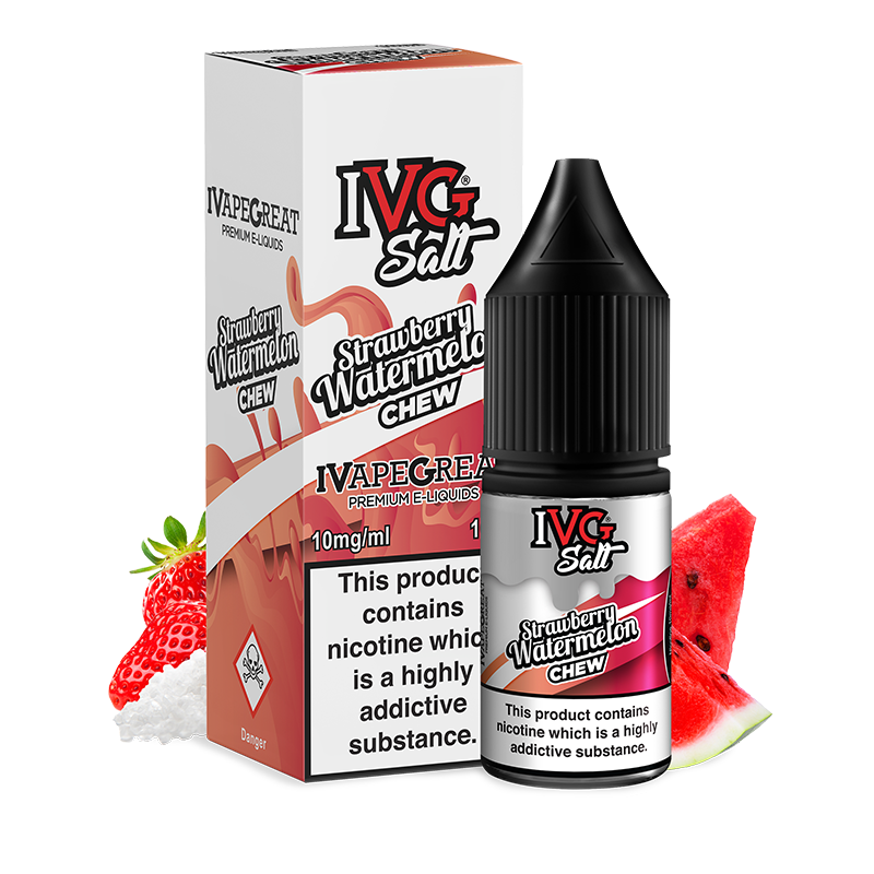 Strawberry Watermelon Chew Nic Salt E-Liquid by IVG Salt - 10ml