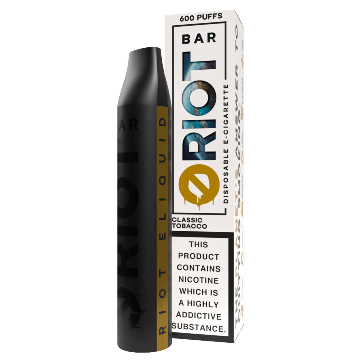 Classic Tobacco Riot Bar | Disposable Vape | No1 EJuice No1 Ejuice Classic Tobacco Riot Bar | Disposable Vape | No1 EJuice No1 Ejuice