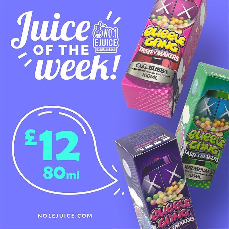 Juice of the Week - Bubble Gang | Loco Lola | Jammy Dodger | Carnival| Phat Phog| The Custard Company| Gnome Subohm Tank Unboxing