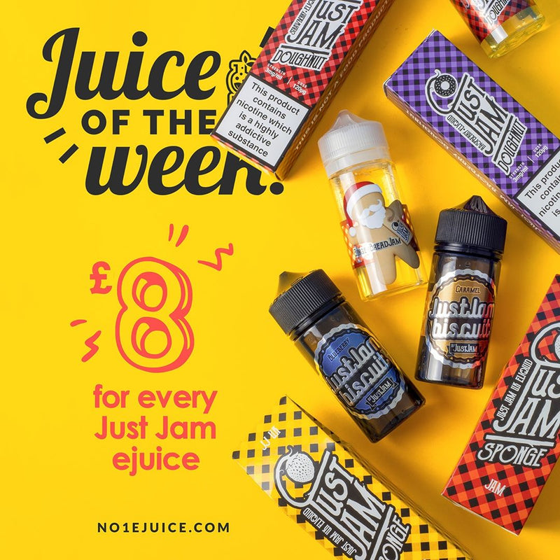 50% off £8 for Just Jam all flavours 80ml & 50ml | Comment to win! I Fantasi Ice £12