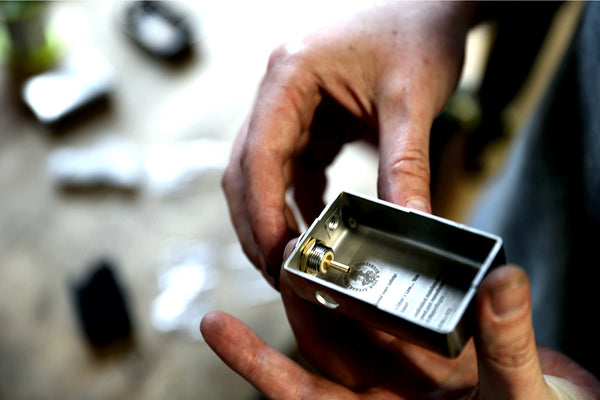 Disassembled vape mod