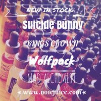 New stock arrived! Suicide Bunny, Kings Crown, Wolfpack and The Mad Alchemist
