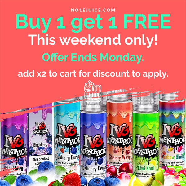 Buy 1 Get 1 FREE - IVG 50ml E-Liquids - Add x2 to cart for discount to apply - MoMo NOW £2 - Candy King - Unicorn Frappe 100ml - Juice N Power