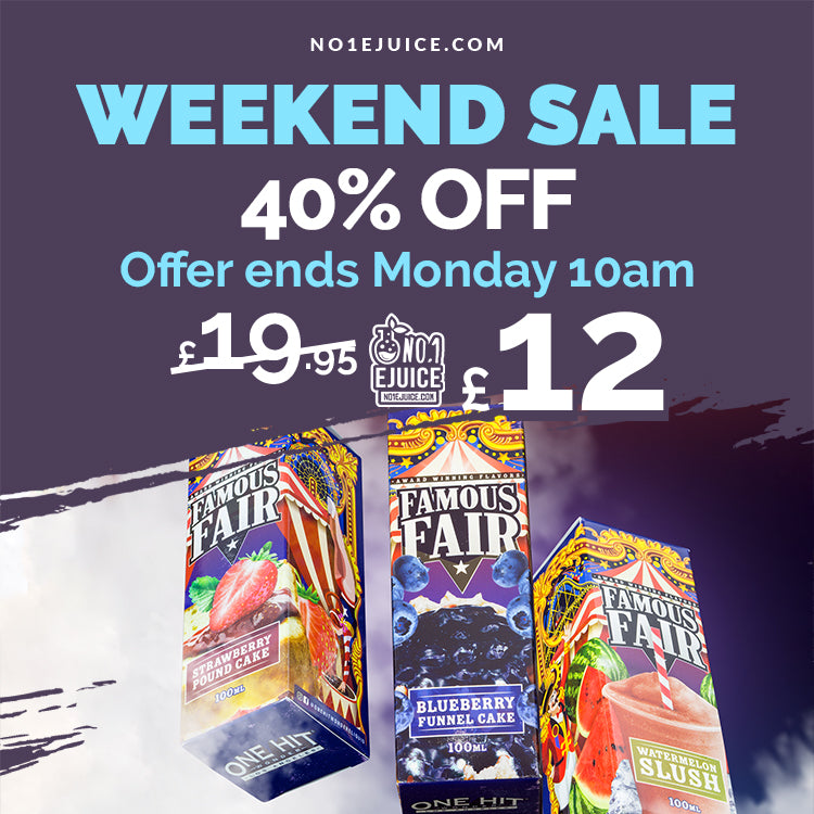 40% OFF Famous Fair 100ml - Weekend Sale grab it while you can - Sale ends Monday 10am - New - Donut Puff - Lemon Tart Chubby 50ml - Ohm Baked