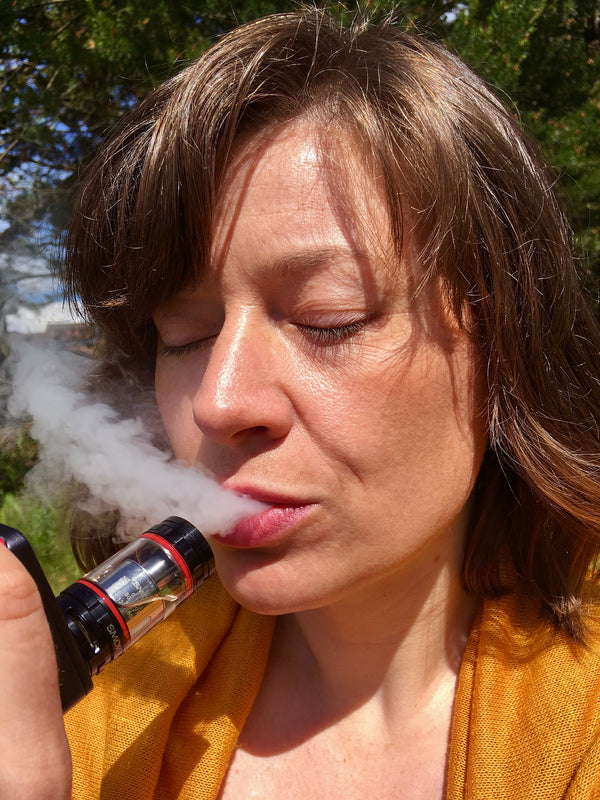 woman vaping