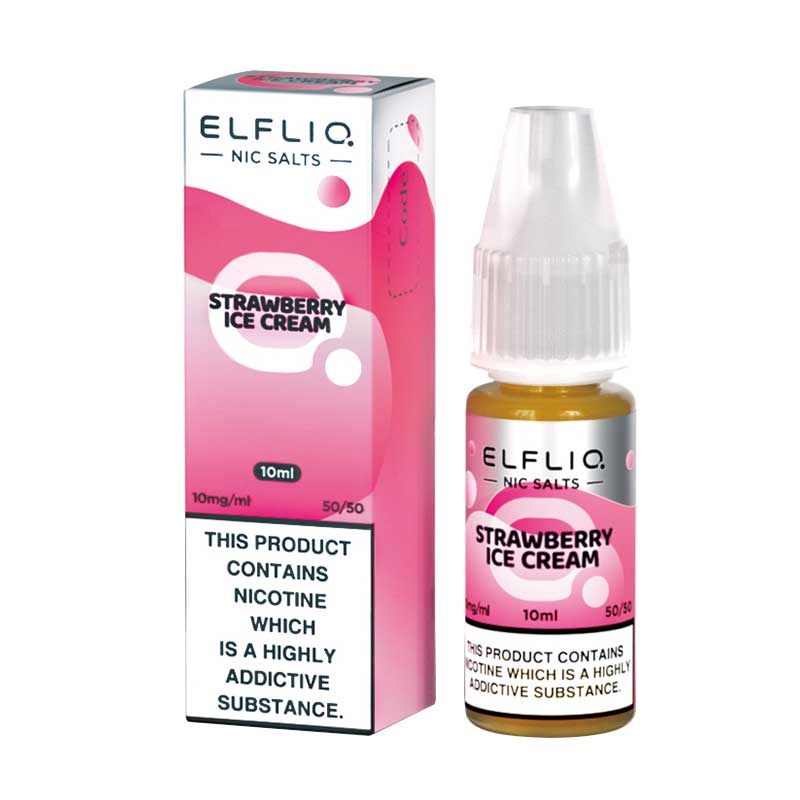 ELFLIQ Strawberry Ice Cream Nic Salt E-Liquid