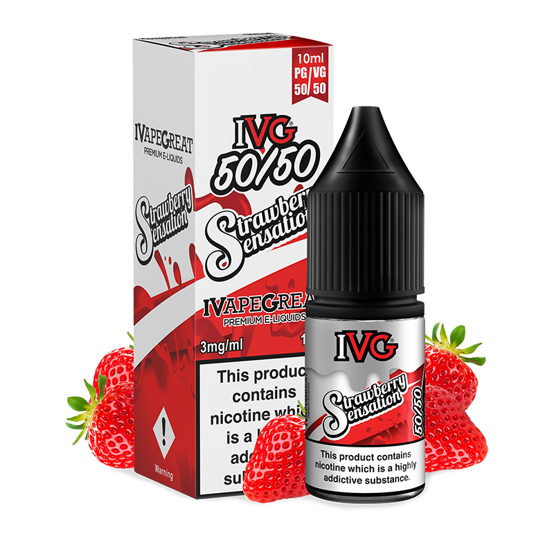 Strawberry Sensation E-Liquid by IVG 50/50 - 10ml