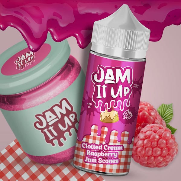 Clotted Cream Raspberry Jam Scones by Jam It Up - 100ml 0mg