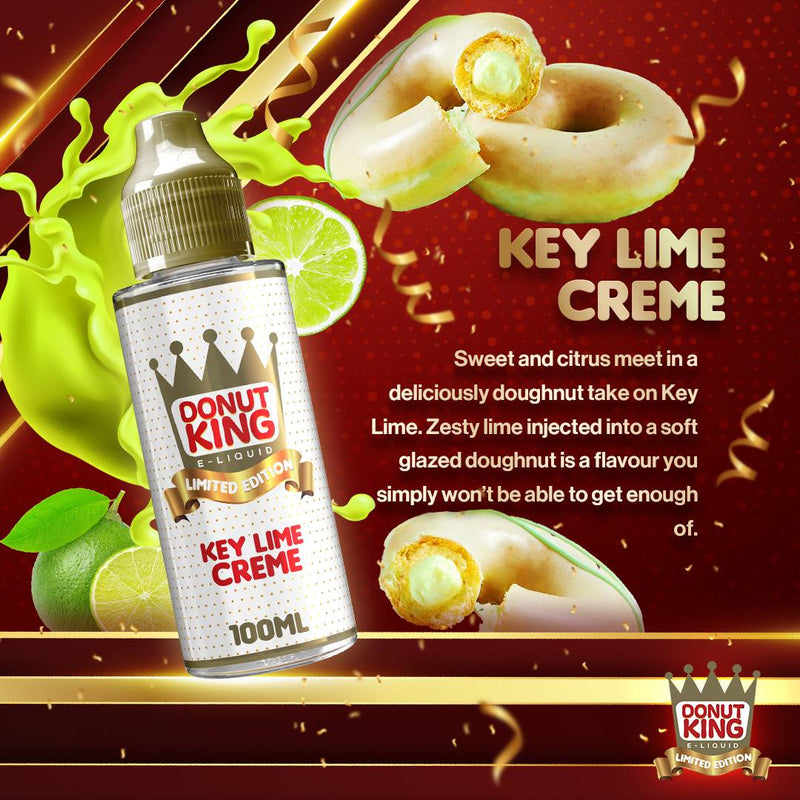 Key Lime Creme Custard E-Liquid by Donut King Limited Edition- 100ml 0mg