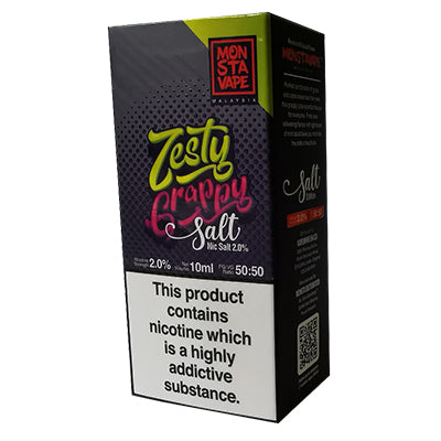 Zesty Grappy E-Liquid by Monsta Vape Salts 10ml
